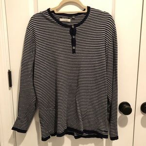 Men’s striped thin sweater long sleeve fitted